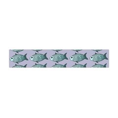 Fishes Pattern Background Theme Art Premium Plush Fleece Scarf (mini) by Vaneshop