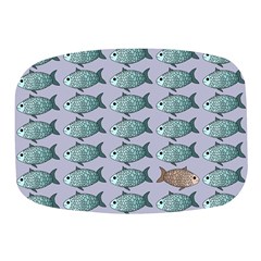 Fishes Pattern Background Theme Art Mini Square Pill Box by Vaneshop