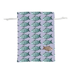 Fishes Pattern Background Theme Art Lightweight Drawstring Pouch (s) by Vaneshop