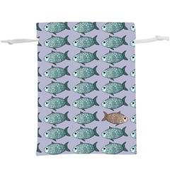 Fishes Pattern Background Theme Art Lightweight Drawstring Pouch (xl)