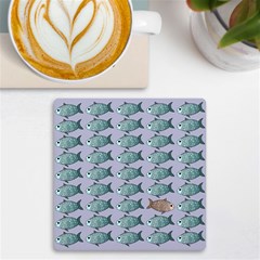 Fishes Pattern Background Theme Art Uv Print Square Tile Coaster  by Vaneshop