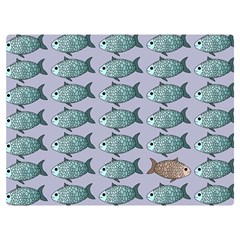 Fishes Pattern Background Theme Art Two Sides Premium Plush Fleece Blanket (extra Small) by Vaneshop