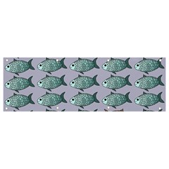 Fishes Pattern Background Theme Art Banner And Sign 9  X 3  by Vaneshop