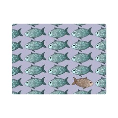 Fishes Pattern Background Theme Art Premium Plush Fleece Blanket (mini) by Vaneshop