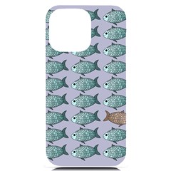 Fishes Pattern Background Theme Art Iphone 14 Pro Max Black Uv Print Case by Vaneshop