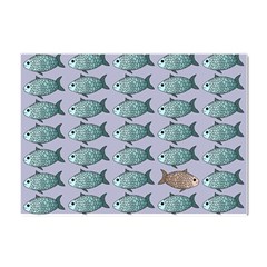 Fishes Pattern Background Theme Art Crystal Sticker (a4) by Vaneshop