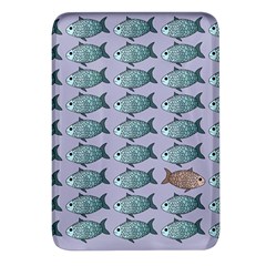 Fishes Pattern Background Theme Art Rectangular Glass Fridge Magnet (4 Pack) by Vaneshop