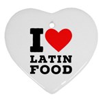 I love Latin food Heart Ornament (Two Sides) Front