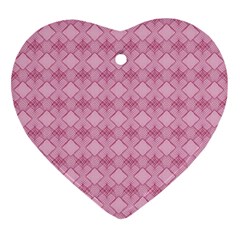 Pattern Print Floral Geometric Ornament (heart)