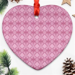 Pattern Print Floral Geometric Ornament (heart) by Vaneshop