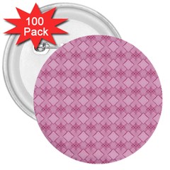 Pattern Print Floral Geometric 3  Buttons (100 Pack)  by Vaneshop