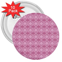 Pattern Print Floral Geometric 3  Buttons (10 Pack)  by Vaneshop