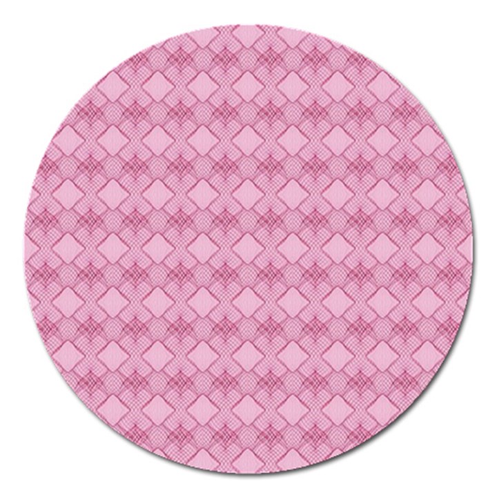 Pattern Print Floral Geometric Magnet 5  (Round)