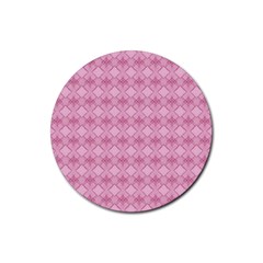 Pattern Print Floral Geometric Rubber Round Coaster (4 Pack) by Vaneshop