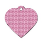 Pattern Print Floral Geometric Dog Tag Heart (Two Sides) Front