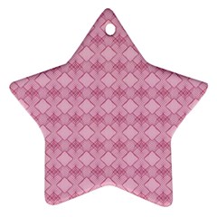 Pattern Print Floral Geometric Star Ornament (two Sides)