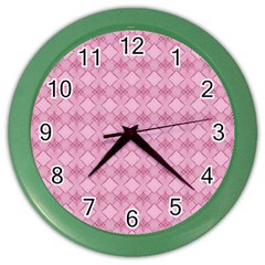 Pattern Print Floral Geometric Color Wall Clock by Vaneshop