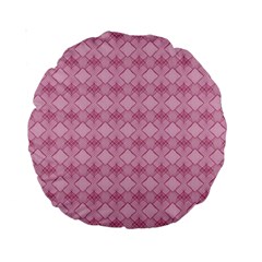 Pattern Print Floral Geometric Standard 15  Premium Round Cushions by Vaneshop