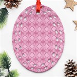 Pattern Print Floral Geometric Oval Filigree Ornament (Two Sides) Front