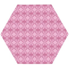 Pattern Print Floral Geometric Wooden Puzzle Hexagon by Vaneshop