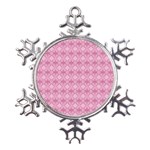 Pattern Print Floral Geometric Metal Large Snowflake Ornament Front