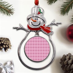 Pattern Print Floral Geometric Metal Snowman Ornament by Vaneshop