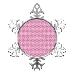 Pattern Print Floral Geometric Metal Small Snowflake Ornament