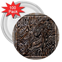 Zebra Abstract Background 3  Buttons (100 Pack)  by Vaneshop