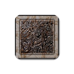 Zebra Abstract Background Rubber Square Coaster (4 Pack) by Vaneshop