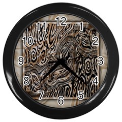 Zebra Abstract Background Wall Clock (black)