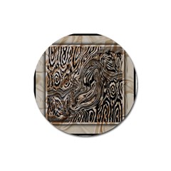 Zebra Abstract Background Magnet 3  (round) by Vaneshop