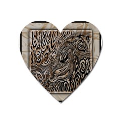 Zebra Abstract Background Heart Magnet