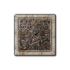 Zebra Abstract Background Square Magnet