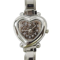 Zebra Abstract Background Heart Italian Charm Watch by Vaneshop