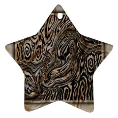 Zebra Abstract Background Star Ornament (two Sides)