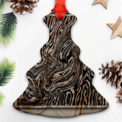 Zebra Abstract Background Christmas Tree Ornament (two Sides)