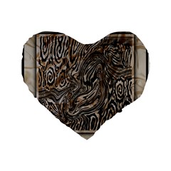 Zebra Abstract Background Standard 16  Premium Flano Heart Shape Cushions by Vaneshop