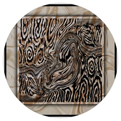 Zebra Abstract Background Round Trivet