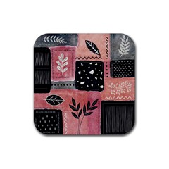 Floral Wall Art Rubber Coaster (square) by Vaneshop