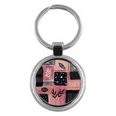 Floral Wall Art Key Chain (round) by Vaneshop