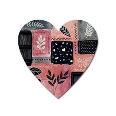 Floral Wall Art Heart Magnet by Vaneshop