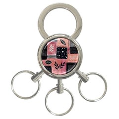 Floral Wall Art 3-ring Key Chain by Vaneshop