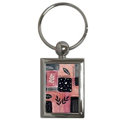 Floral Wall Art Key Chain (rectangle) by Vaneshop