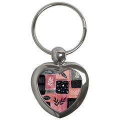 Floral Wall Art Key Chain (heart) by Vaneshop