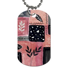 Floral Wall Art Dog Tag (two Sides)