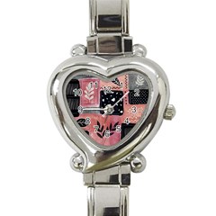 Floral Wall Art Heart Italian Charm Watch by Vaneshop