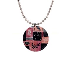 Floral Wall Art 1  Button Necklace