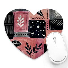 Floral Wall Art Heart Mousepad by Vaneshop