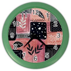 Floral Wall Art Color Wall Clock