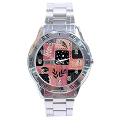 Floral Wall Art Stainless Steel Analogue Watch by Vaneshop